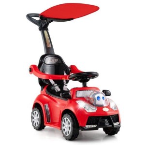 Stumiamas vaikiškas automobilis su stūmimo rankena 3-in-1
